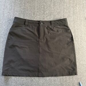 Eddie Bauer First Ascent Womens Skort Size 8 Black Hiking Active Skirt #2017